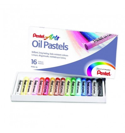 Масляная пастель Pentel Arts Oil Pastel, 16 цветов.