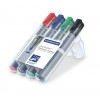 Набор маркеров для флипчартов STAEDTLER Lumocolor 356, 2мм, 4цвета, в пластиковом пенале