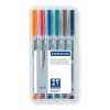 Набор маркеров неперманентных STAEDTLER Lumocolor 311, 0.4мм, 6цветов, в пластиковом пенале