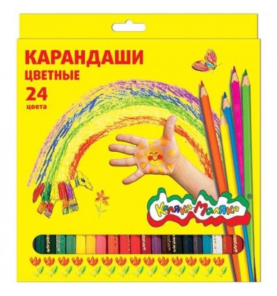 Карандаши цветные шестигранные Каляка-маляка, 24 цвета