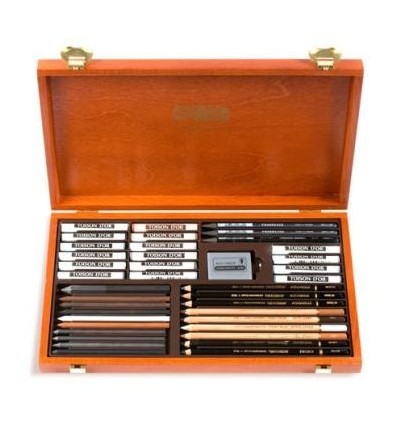 Набор для графики Koh-I-Noor Gioconda Sketching Set 8895, 39 предметов в деревянной коробке