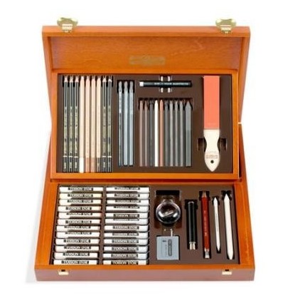 Набор для графики Koh-I-Noor Gioconda Sketching Set 8895, 39 предметов в деревянной коробке