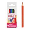 Набор цветных карандашей Koh-I-Noor Jumbo 3521, утолщенный корпус D-10мм, 6 цветов, 1/2 карандаша