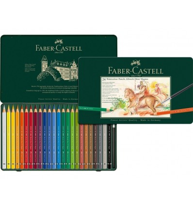Набор цветных акварельных карандашей FABER-CASTELL Аlbrecht Durer Magnus, XL D-5,8мм, 24 цвета, в металлической коробке