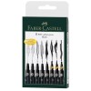 Капиллярные ручки FABER-CASTELL Pitt Pens mix , 8 шт (M, F, S, XS, B, SC, SB, 1,5), черные