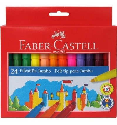 Набор фломастеров FABER-CASTELL JUMBO Замок, 24 цвета