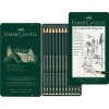 Набор чернографитных карандашей FABER-CASTELL CASTELL® 9000, 12шт (2B - 6H), в метал. коробке