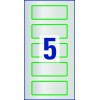 Инвентарные этикетки Avery Zweckform 50х20мм серебристые с зеленой рамкой, 10 листов, 50 этикеток, 6916