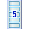 Инвентарные этикетки Avery Zweckform 50х20мм серебристые с синей рамкой, 10 листов, 50 этикеток, 6914