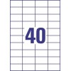 Этикетки универсальные Европа-100 Avery Zweckform 52,5x29,7мм/ 40шт на листе, белые, А4, 18 листов, 720 этикеток, ELA049-18