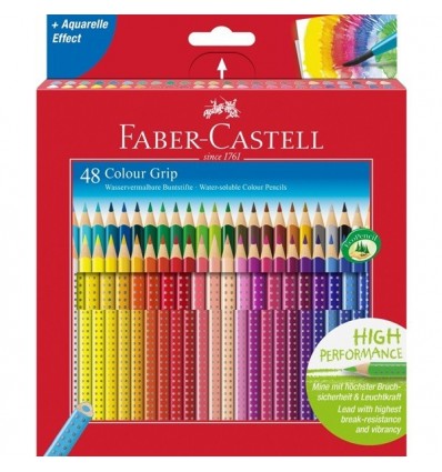 Набор цветных трехгранных карандашей FABER-CASTELL GRIP 2001, 48 цветов