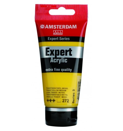 Акриловая краска Amsterdam Expert ROYAL TALENS, туба 75мл, Цвет: № 272 Желтый средний прозрачный