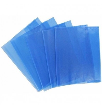 Набор обложек для тетрадей и дневников Panta Plast А4 305х485мм, 95мкм, голубая, 5шт