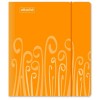 Бизнес-тетрадь на кольцах клетка Attache Fantasy оранжевая А5 (165х205 мм), 120 листов, 2 разделителя, резинка