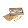 Акриловые краски в тюбиках LEFRANC&BOURGEOIS FINE Artist, 10 цветов по 20мл, 2 кисти в бамбуковой коробке