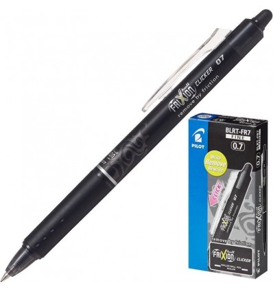 Автоматическая гелевая ручка стирающаяся PILOT Frixion Clicker BLRT-FR7, 0,4мм, Цвет: Черный