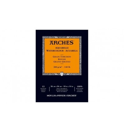 Альбом для акварели Arches Torchon 26*36см, 300гр. 12л., бумага крупное зерно, склейка