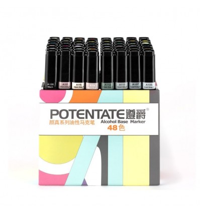Набор спиртовых маркеров Potentate Box Set 48 цветов (alcohol based)