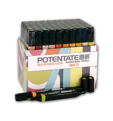 Набор спиртовых маркеров Potentate Box Set 60 цветов (alcohol based)