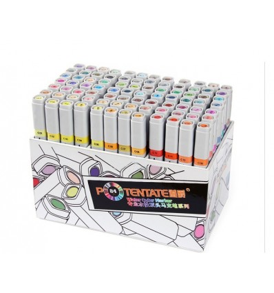 Набор пигментных маркеров Potentate Box Set 84 цветов (water based)