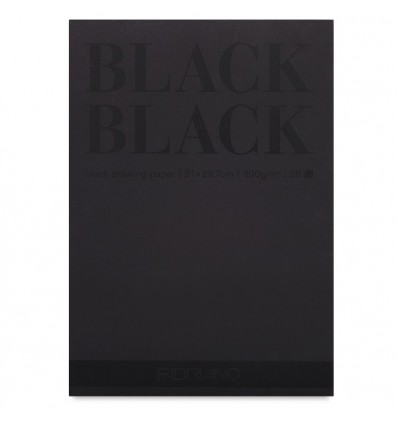 Альбом для зарисовок Fabriano Black Black 21x29,7см, 300гр., 20л., Бумага черная, склейка