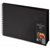 Скетчбук для зарисовок Fabriano BlackDrawingBook 14,8x21см, 190гр., 40л., Бумага черная, спираль