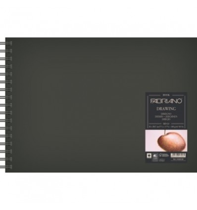 Скетчбук для зарисовок Fabriano Drawingbook 21x29,7см, 160гр., 60л., Бумага мелкозернистая (ландшафт), спираль