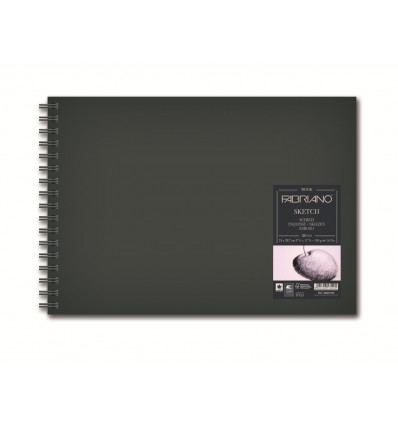 Скетчбук для зарисовок Fabriano Sketchbook 21x29,7см, 110гр., 80л., Бумага мелкозернистая (ландшафт), спираль