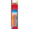 Набор цветных трехгранных карандашей FABER-CASTELL Jumbo Grip, 5шт неоновых цветов