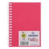 Скетчбук CANSON Notes А6 10.5*14.8см, 120гр. 50л., пластиковая обложка розовая, спираль