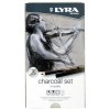 Набор угольных карандашей LYRA CHARCOAL SET для скетчей, 11 предметов в метал. коробке