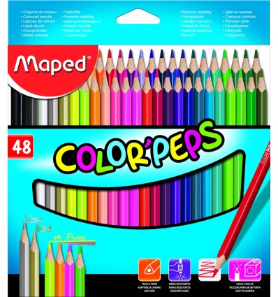 Карандаши цветные треугольные MAPED COLOR'PEPS , 48 цветов