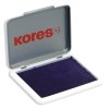 Штемпельная подушка Kores, 11х7 см, металлический корпус, Цвет: фиолетовый