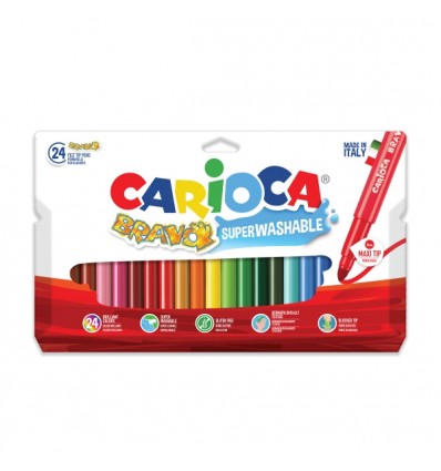 Набор фломастеров Carioca BRAVO MAXI 42763, 24 цвета