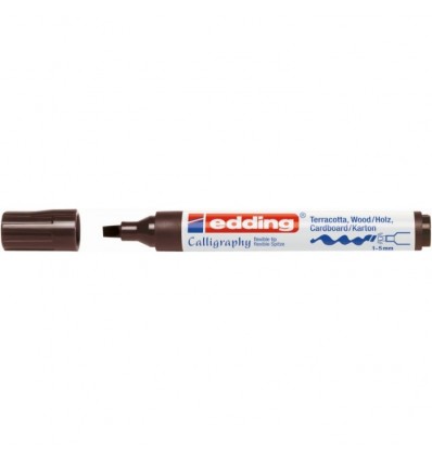 Каллиграфический маркер EDDING 1455, клиновидный наконечник, 1-5 мм, Цвет: Темно-коричневый