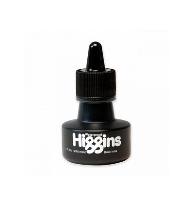 Пигментные чернила HIGGINS Pigment-Based BLACK INDIA (индийский черный), водостойкие 29,6 мл
