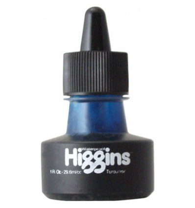 Чернила HIGGINS dye-based TURQUOISE (бирюзовый), неводостойкие 29,6 мл