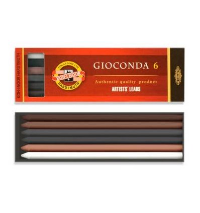 Стержни для цангового карандаша KOH-I-NOOR Gioconda 4869, разные, 5,6 мм, 6 шт./уп