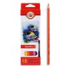 Набор акварельных цветных карандашей Koh-I-Noor AQUARELL Рыбки 3717, 18 цветов