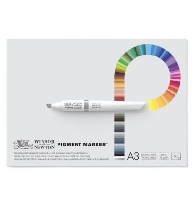 Альбом для маркеров WINSOR & NEWTON Pigment Marker, А3 29.7*42см, 75гр/м.кв., 50л склейка