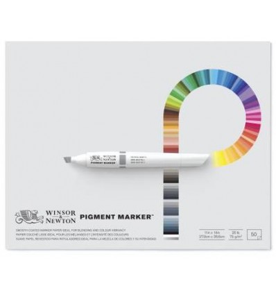 Альбом для маркеров WINSOR & NEWTON Pigment Marker, 28*35,6см, 75гр/м.кв., 50л склейка
