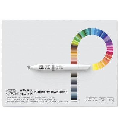 Альбом для маркеров WINSOR & NEWTON Pigment Marker, 22,9*30,5см, 75гр/м.кв., 50л склейка