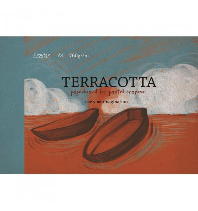 Альбом для рисования пастелью Kroyter TERRACOTTA 7606, А4 10л., 760 гр, Бумага Терракота, Склейка