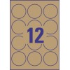 Этикетки из крафт бумаги (коричневые) AVERY-ZWECKFORM, d-60 мм, 25 листов, 300 этикеток, L7106-25