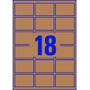 Этикетки из крафт бумаги (коричневые) прямоугольные AVERY-ZWECKFORM, 62х42мм, 25 листов, 450 этикеток, L7110-25