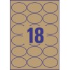 Этикетки из крафт бумаги (коричневые) овальные AVERY-ZWECKFORM, 63,5х42,3мм, 25 листов, 450 этикеток, L7103-25