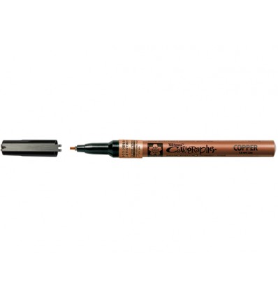Маркер SAKURA Pen-Touch Calligrapher, плоский средний стержень 1.8мм, Цвет: Медный