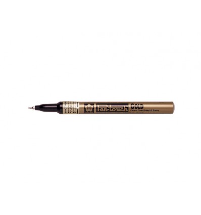 Маркер декоративный SAKURA Pen-Touch, круглый тонкий стержень 0.7мм, Цвет: Золотой