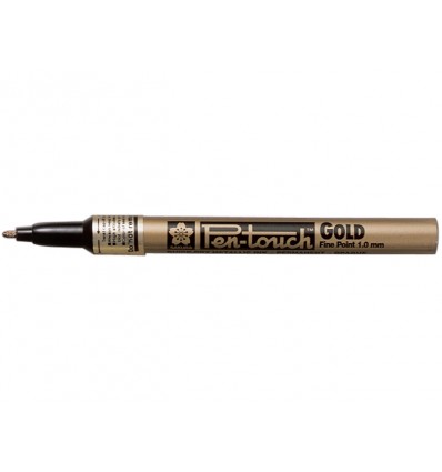 Маркер декоративный SAKURA Pen-Touch, круглый средний стержень 1.0мм, Цвет: Золотой