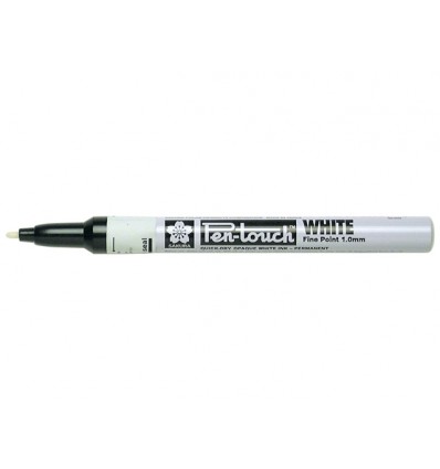 Маркер декоративный SAKURA Pen-Touch, круглый средний стержень 1.0мм, Цвет: Белый
